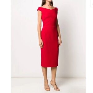 Roland Mouret Amarula wool midi cocktail dress size uk 12 us 8